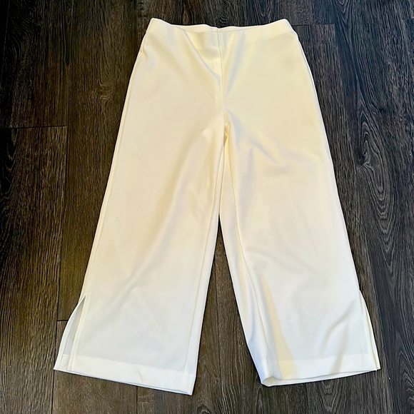 Cropped Wide Leg Flare White Pants XS/TP - Picture 1 of 4